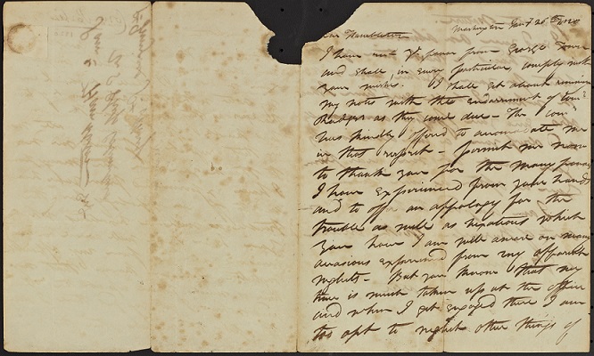 David Dixon Porter letter to Samuel Hambleton