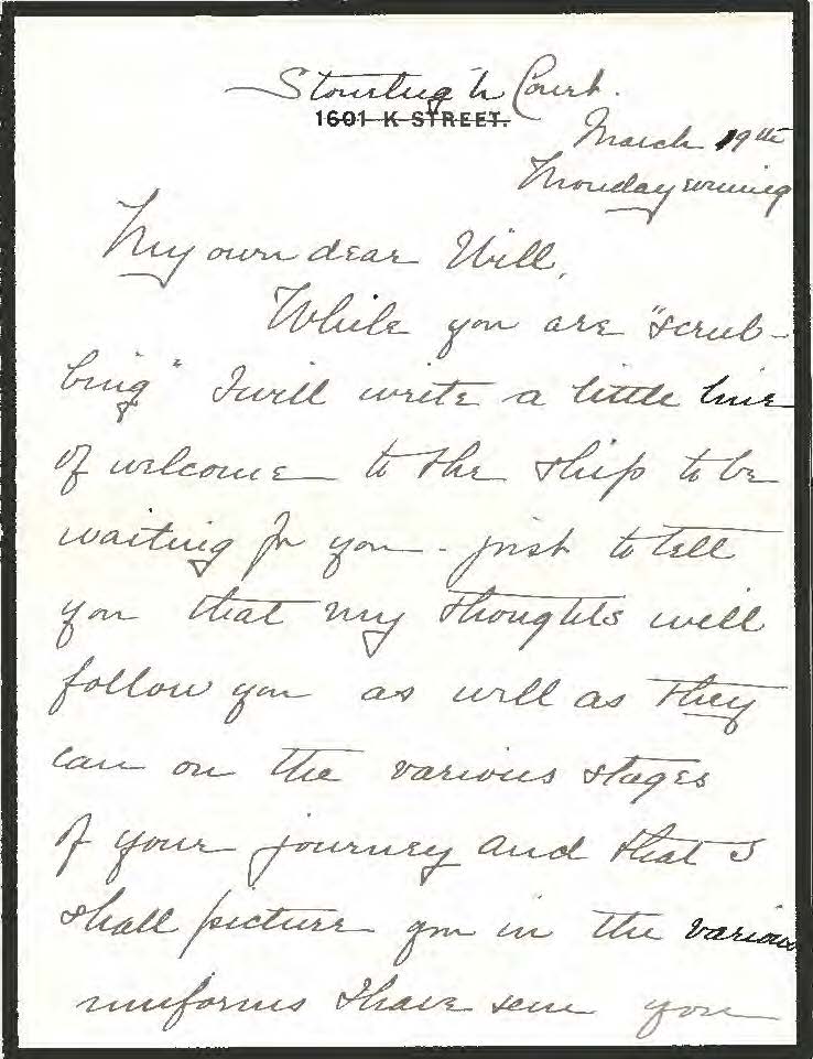 Letter to William S. Sims from Anne Hitchcock Sims