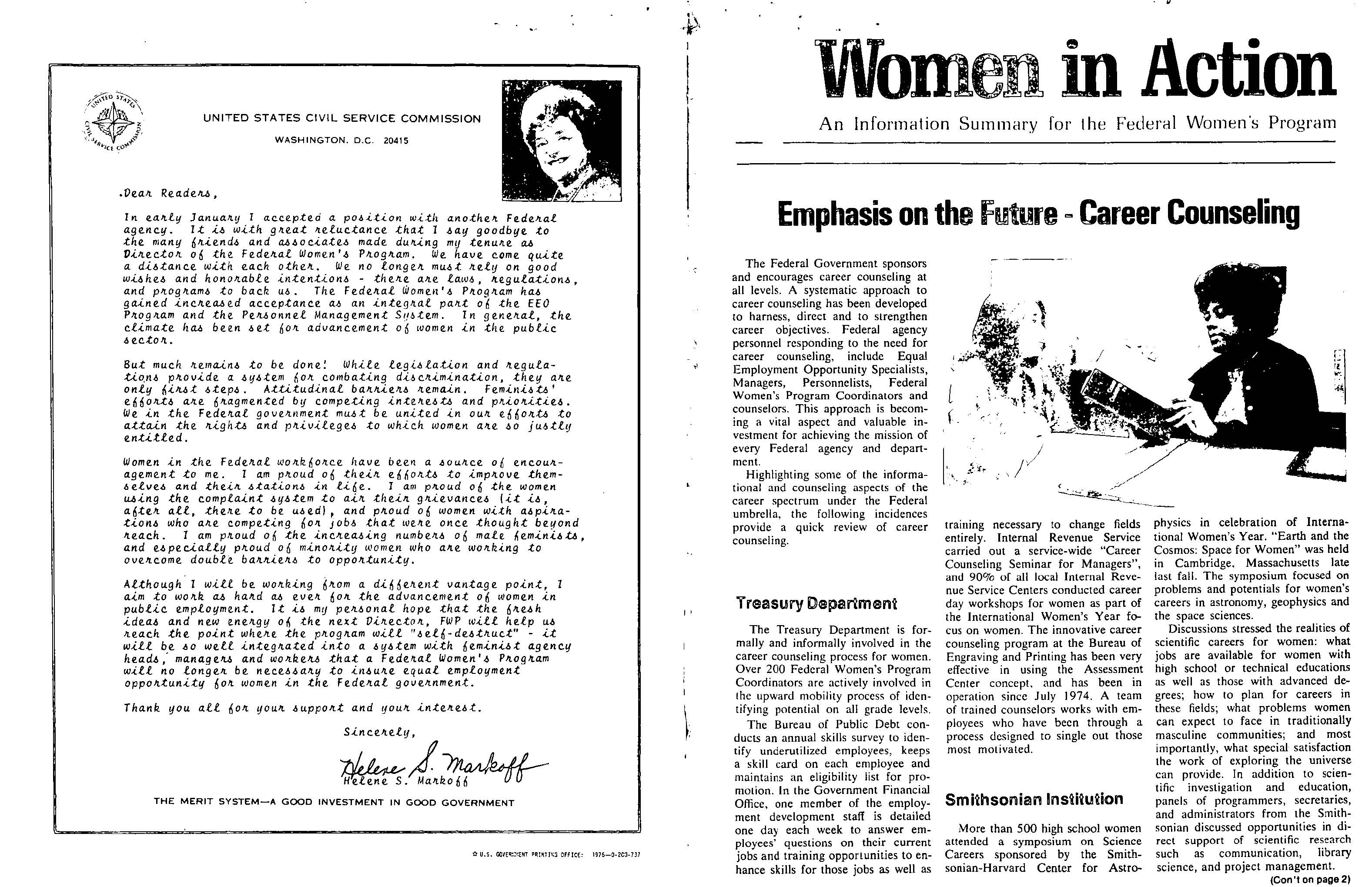 Federal Women&#39;s Program newsletters