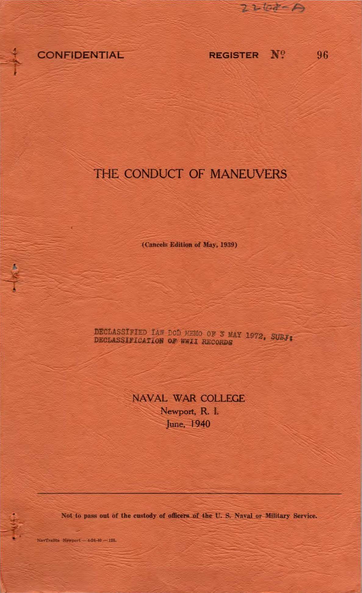 Conduct of Maneuvers