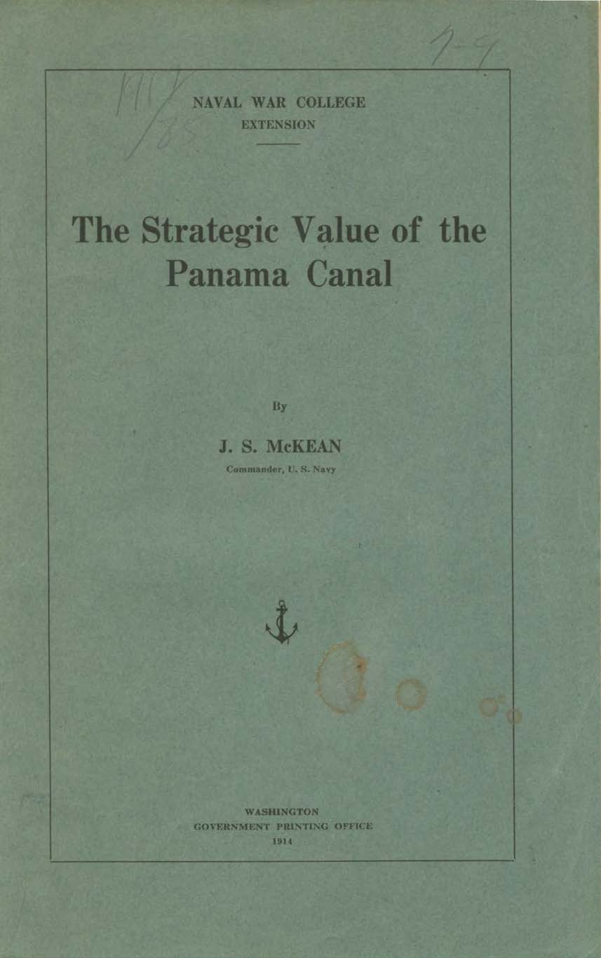 Strategic Value of the Panama Canal, J. S. McKean