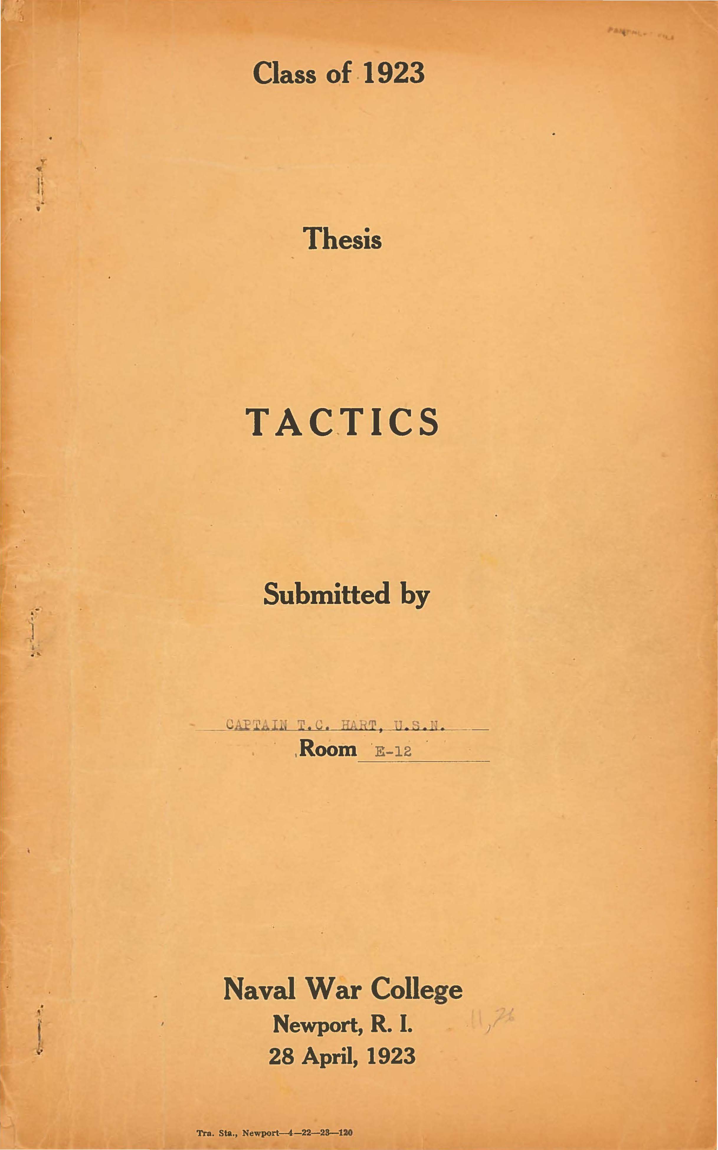 Tactics, Thomas C. Hart