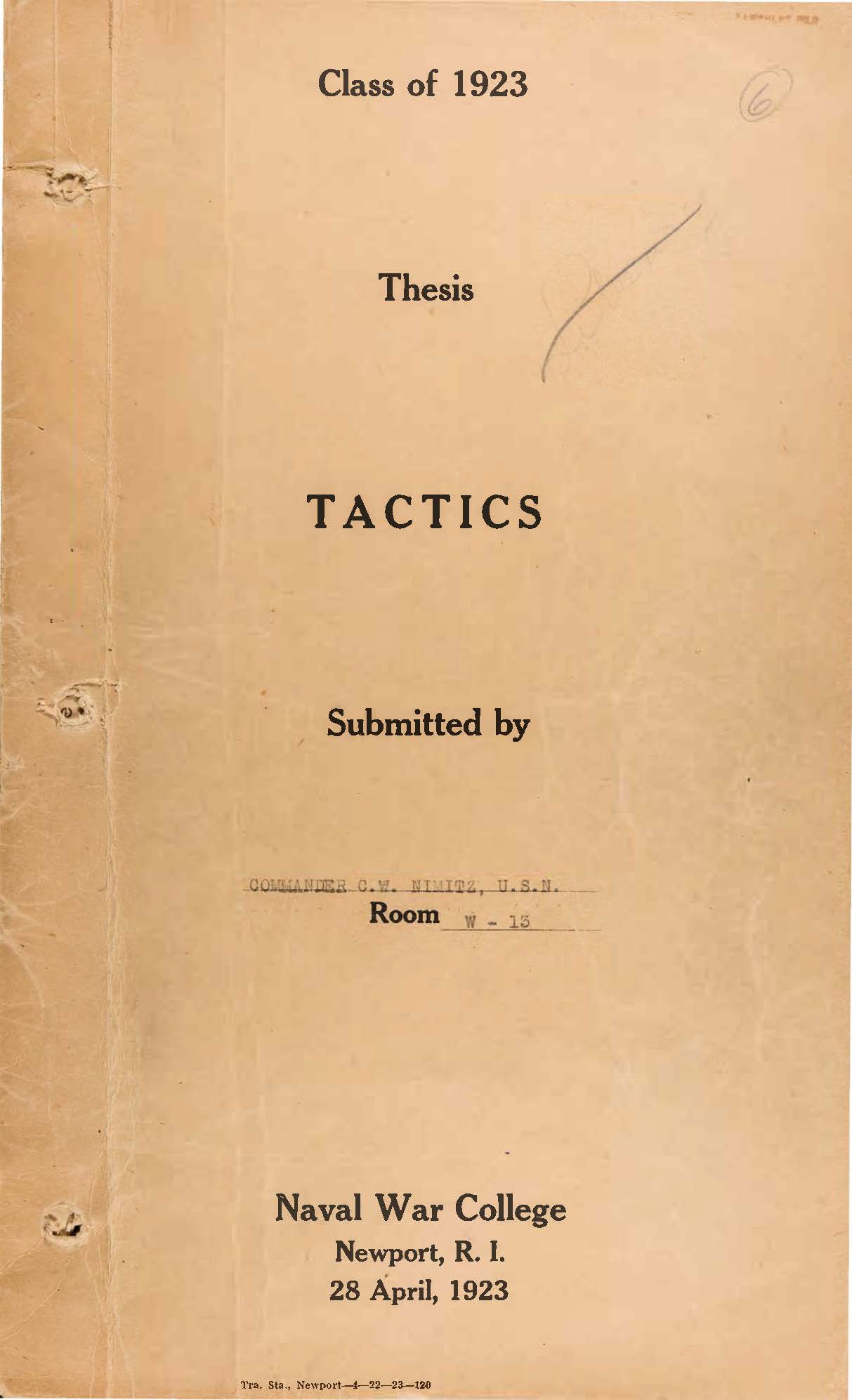 Tactics, Chester W. Nimitz