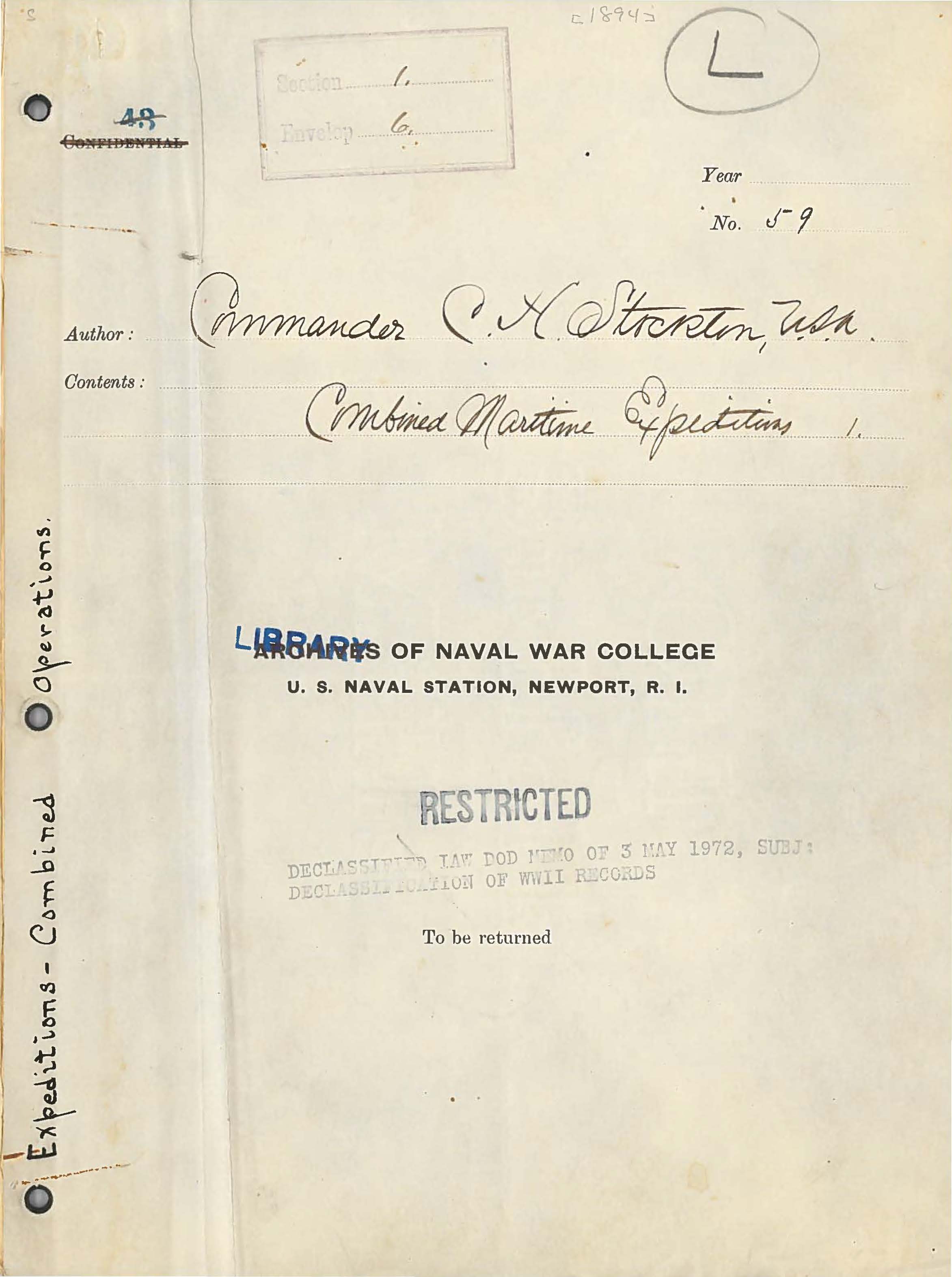 Combined Maritime Expeditions, Charles H. Stockton