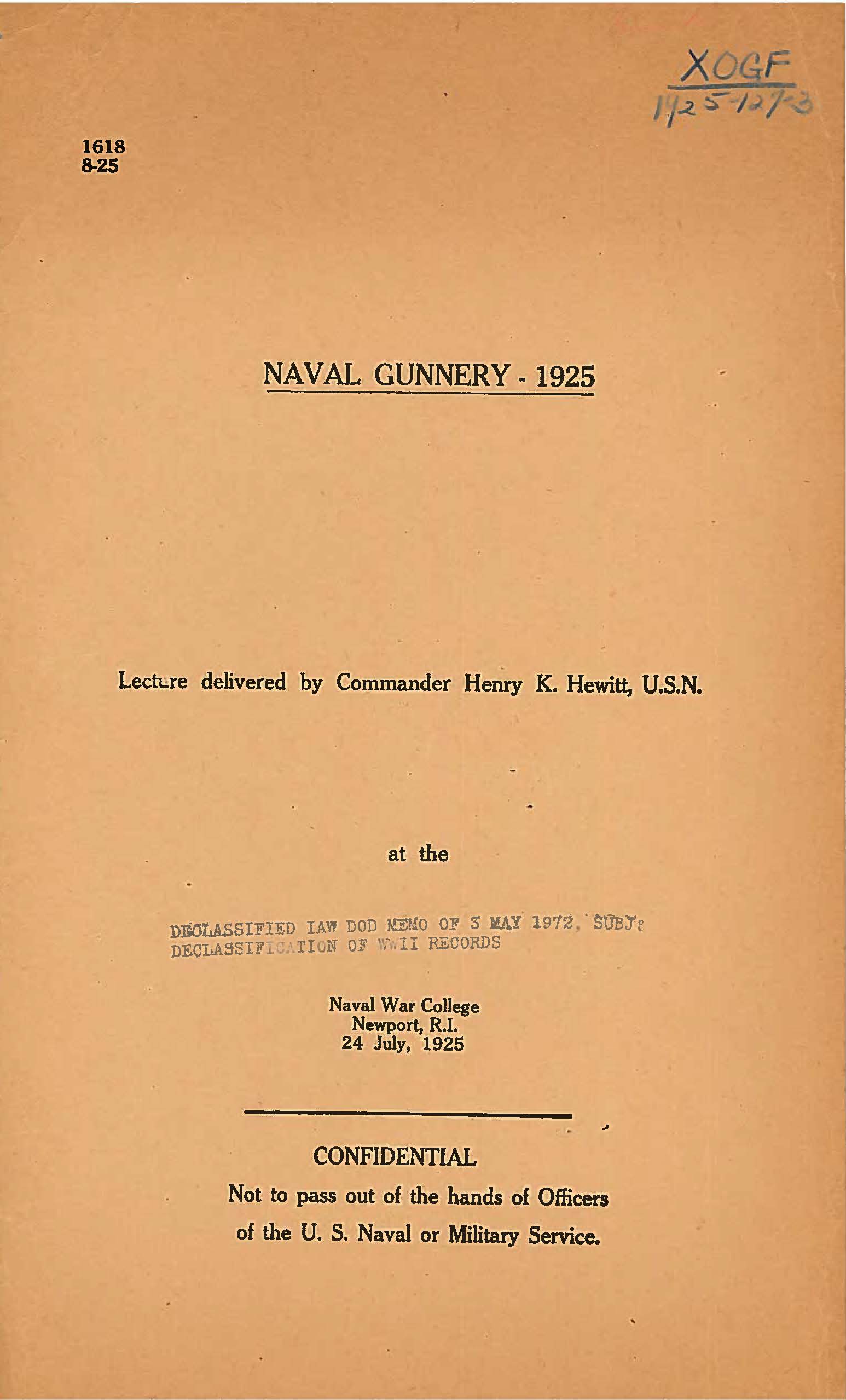 Naval Gunnery, H.K. Hewitt