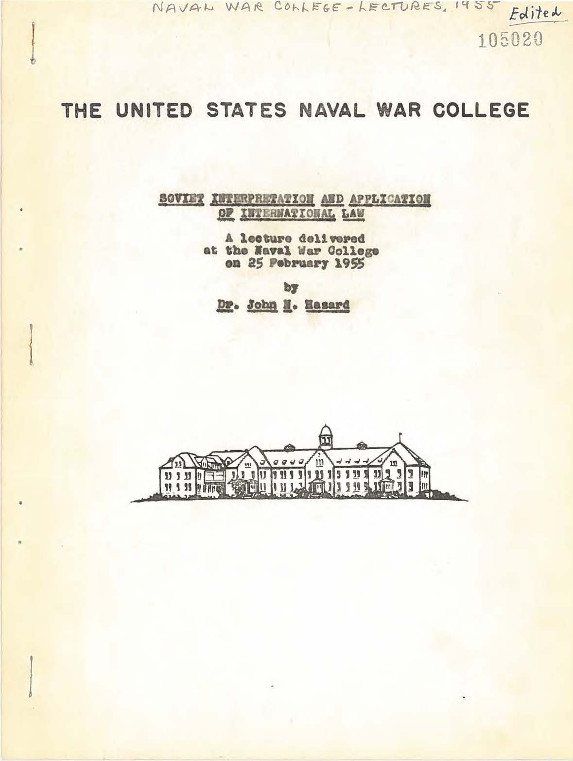 Soviet Interpretation and Application of International Law, John N. Hazard
