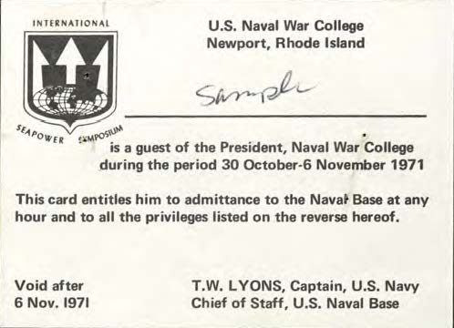 U.S. Naval War College guest pass